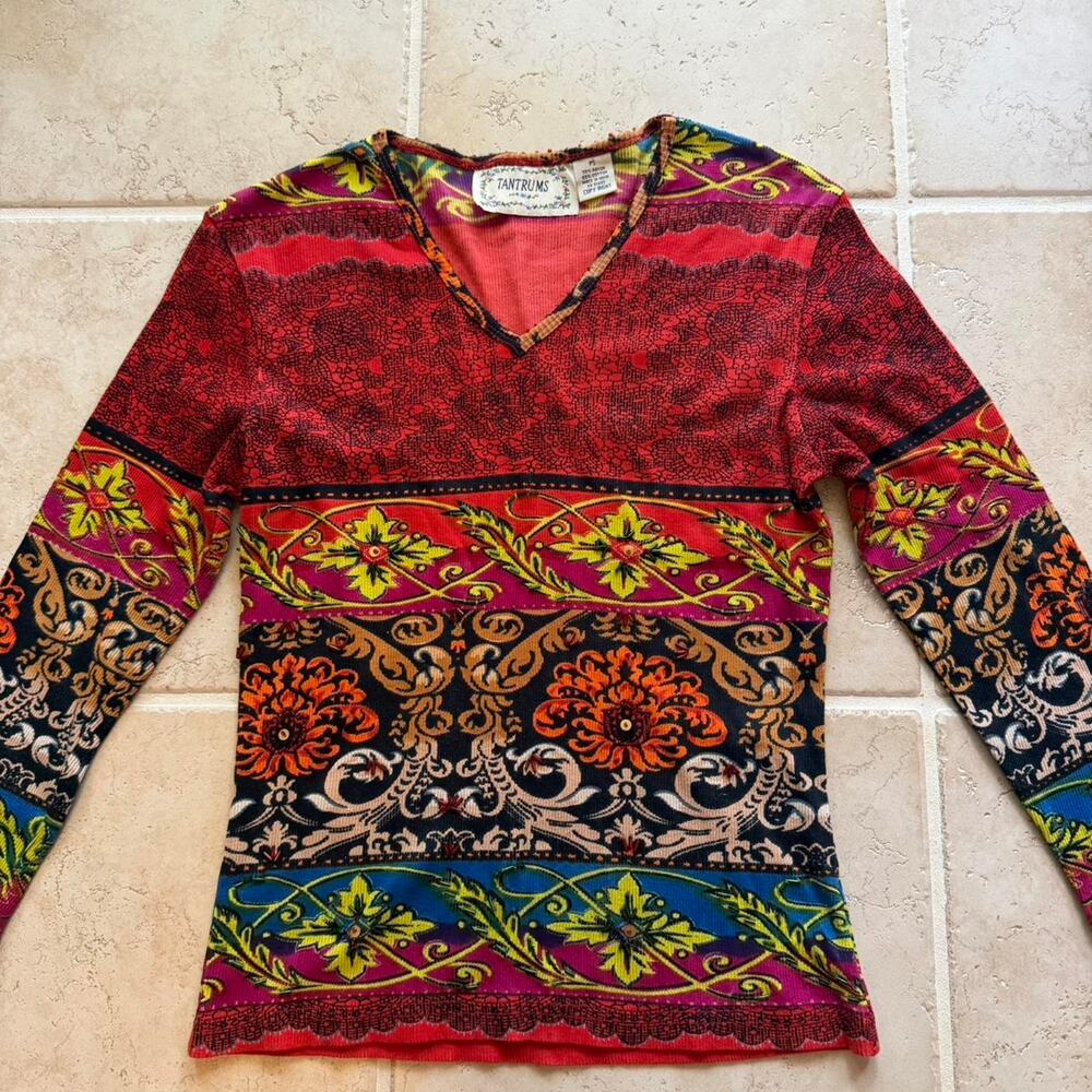 Vintage 90s Tantrums Beaded Top